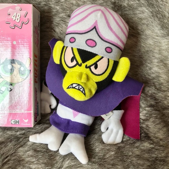 The PowerPuff Girls bundle Buttercup Mojojojo plush toys and mini puzzle - Picture 3 of 7